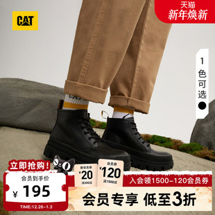 靴低靴子 户外休闲牛皮工装 CAT卡特秋冬新款 男女同款
