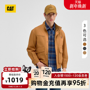 夹克外套商场同款 刺绣可立领水洗工装 男士 CAT卡特25秋冬新品