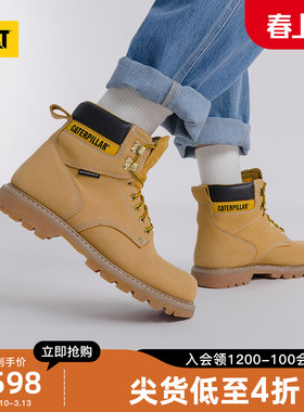 CAT卡特新品情侣鞋时尚工装靴户外高帮经典大黄靴