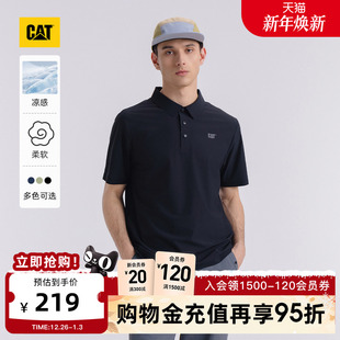 凉感 后背网眼透气翻领短袖 CAT卡特25夏季 男士 轻薄Polo衫 新品