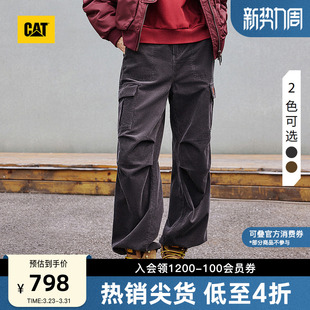 商场同款 CAT卡特春季 长裤 直筒阔腿工装 女士灯芯绒经典