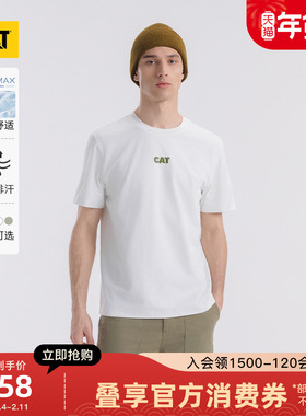 【凉感】CAT卡特25夏新品男士COOLMAX X  SORONA吸湿排汗短袖T恤