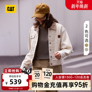 夹克商场同款 工装 复古水洗宽松短款 CAT卡特秋冬户外女士美式