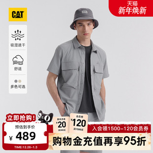 衬衫 吸湿速干短袖 外套速干衣 户外美式 CAT卡特25秋冬男士