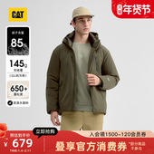 CAT卡特25秋冬新品 羽绒服 防泼水连帽工装 男士 轻户外宽松舒适短款