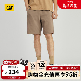 户外休闲楼梯布面料抽绳设计休闲宽松短裤 CAT卡特夏季 男士