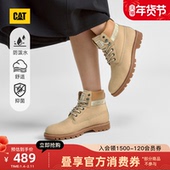 CAT卡特25秋冬新品 防泼溅高帮登山靴黄靴 工装 女士户外经典 时尚