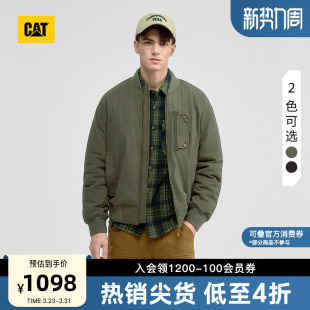 飞行夹克棉服商场同款 风短款 百搭户外工装 CAT卡特25秋冬男士