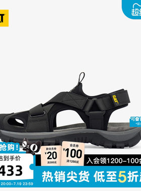 CAT卡特夏季男士户外低帮休闲免绑带凉鞋魔术贴溯溪鞋