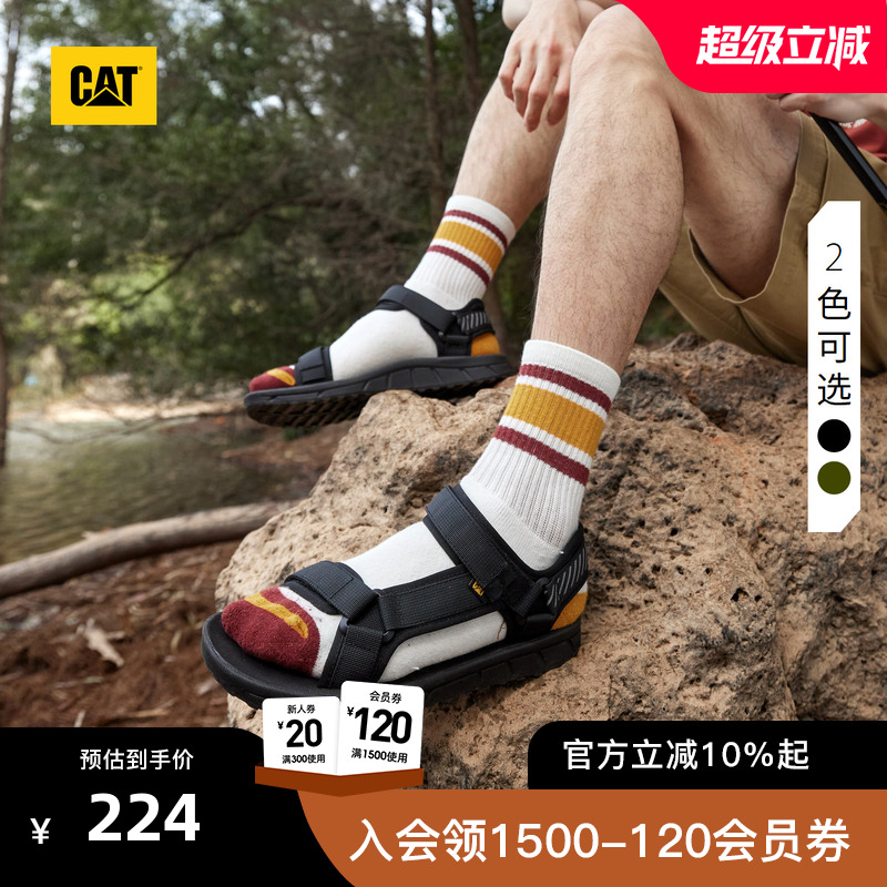 CAT卡特秋冬男士户外休闲简约百搭清凉舒适凉鞋沙滩鞋男鞋