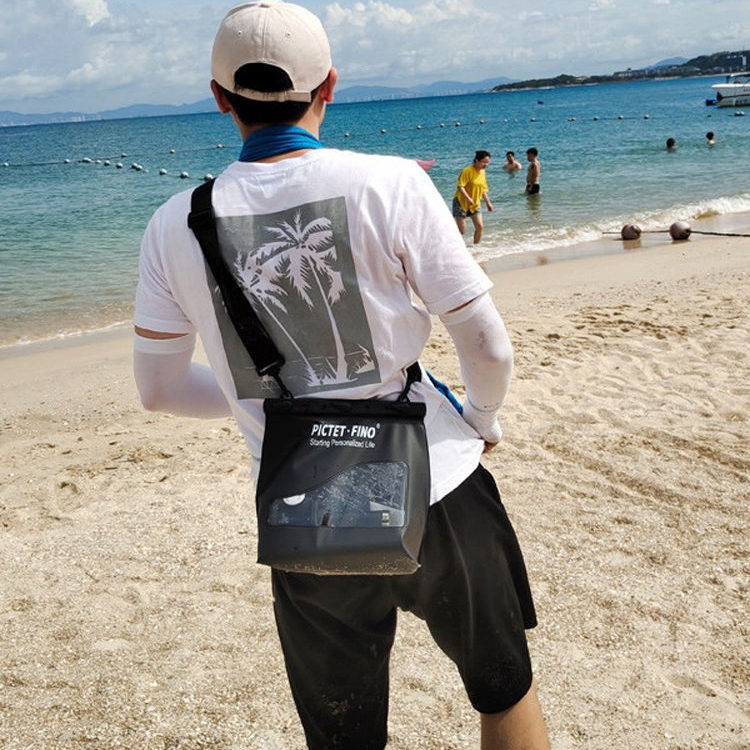 海边冲浪斜挎防水袋户外大容量手机充电宝漂流游泳手机iPad防水包