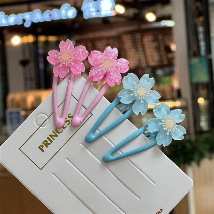 韩版女童浪漫樱花BB夹