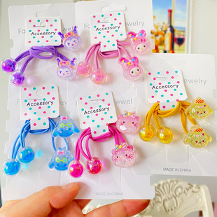 新款三丽鸥儿童发圈发饰绕绕双头皮筋可爱卡通美乐蒂发绳马尾头绳