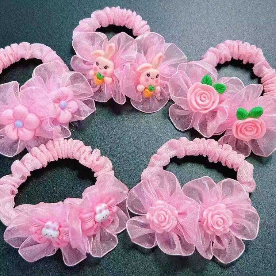 新款儿童仙美丸子头花饰头绳