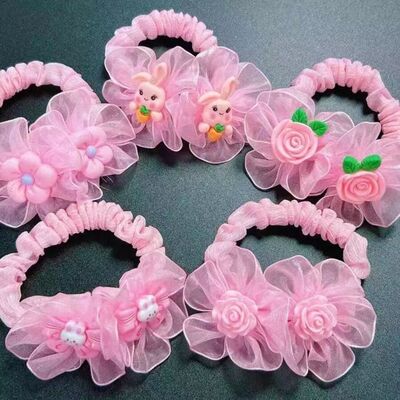 新款儿童仙美丸子头花饰头绳
