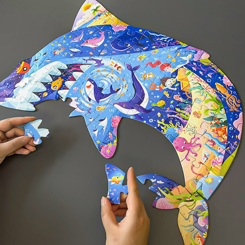 异形艺术拼图3到6-8岁以上儿童益智进阶平图100片男女孩拼板玩具,玩具/童车/益智/积木/模型,拼图/拼板,淘宝优惠券,粉丝福利购,淘宝优惠卷