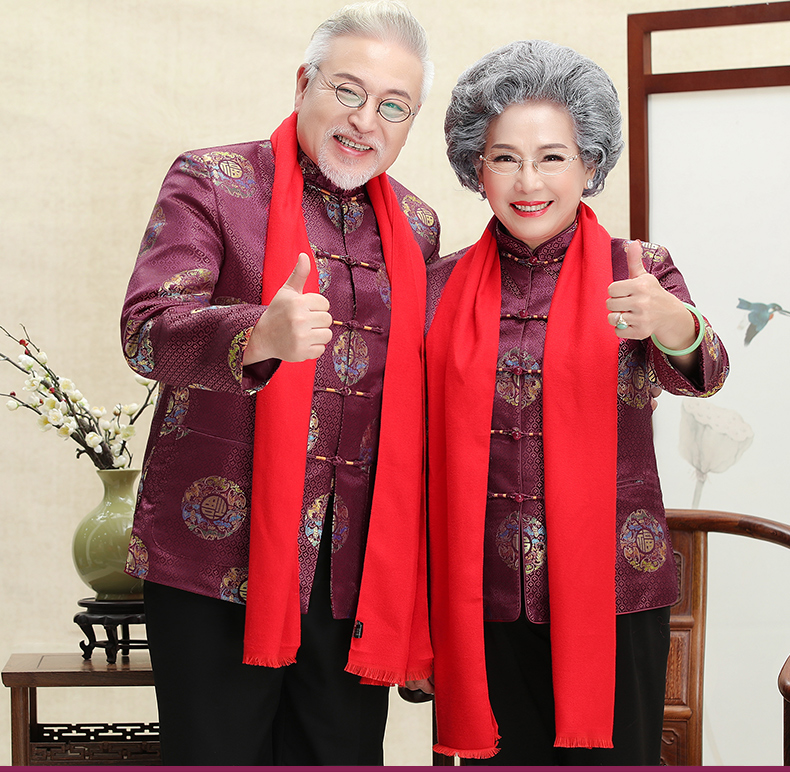过寿生日喜庆情侣唐装