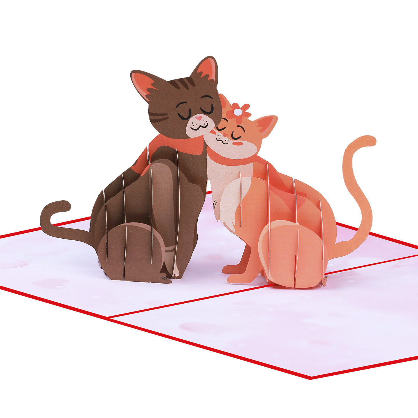 立体贺卡猫咪创意3D卡片爱情恋人情人节七夕送男女朋友520告白