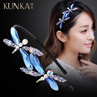 Crystal, scalloped headband, hair accessory, fashionable universal hairpins to go out, South Korea