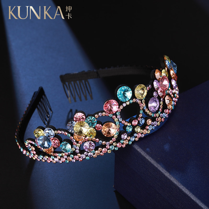 施华奥钻发箍女水钻发卡防滑带齿头箍百搭外出刘海编发碎发神器