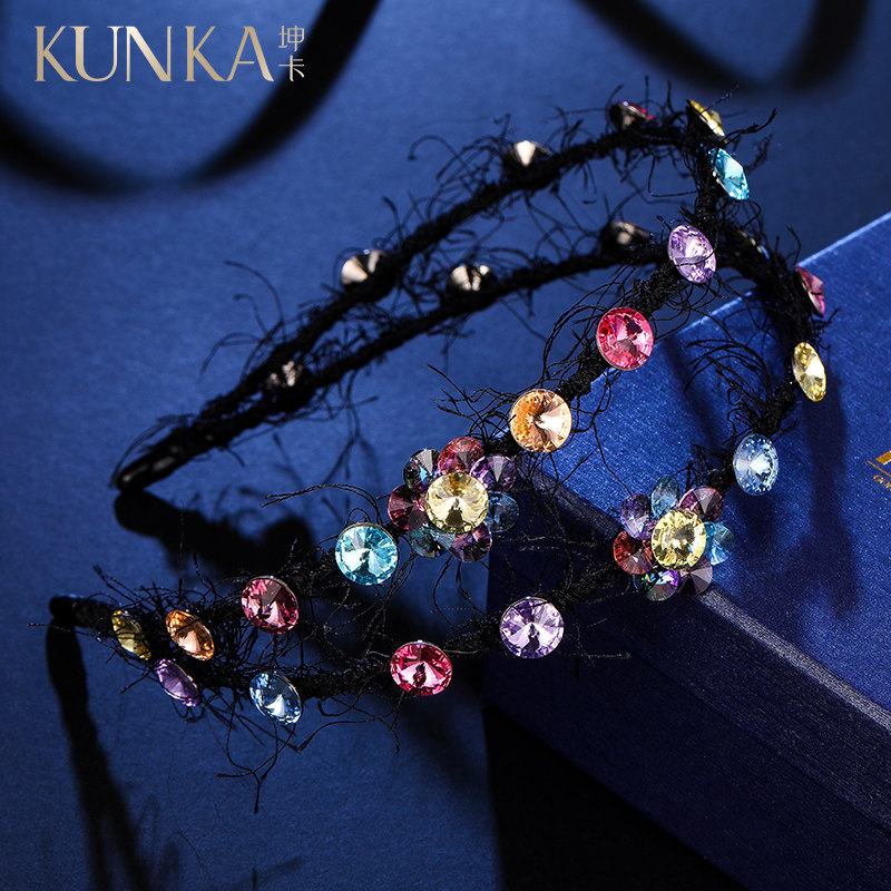 施华奥钻发箍女水钻头箍宽边压发卡百搭时尚网红发夹头饰成年外出