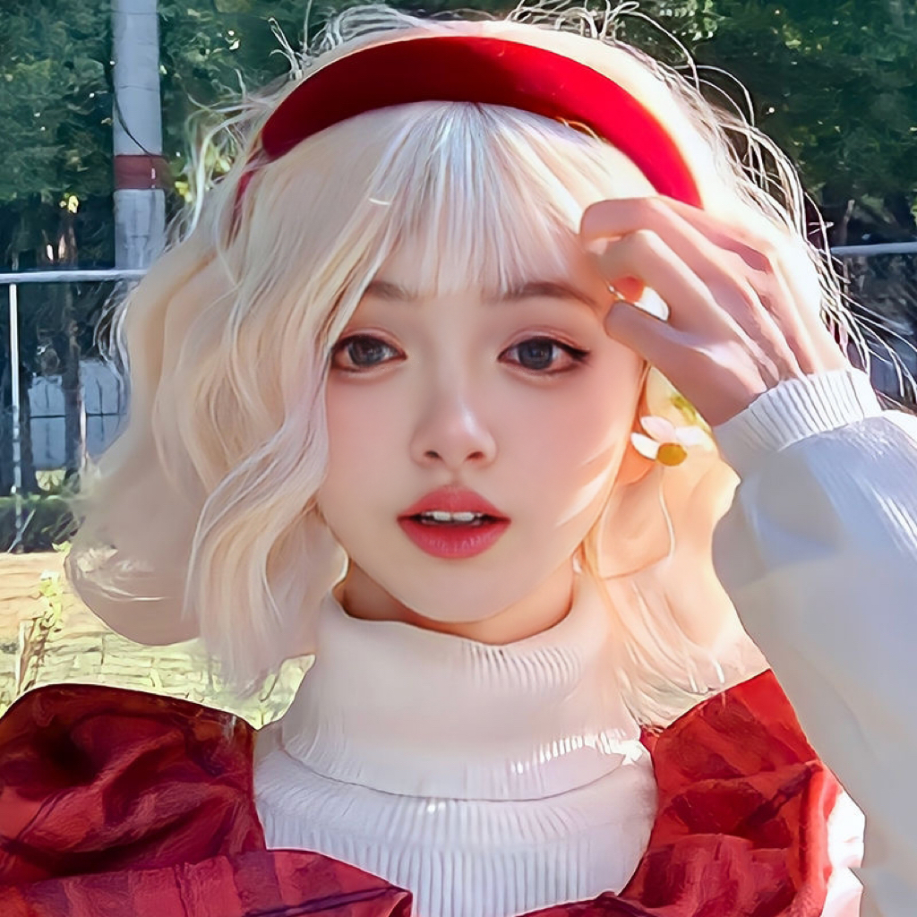 抖音网红中长假发女蛋卷空气刘海短发蓬松自然齐肩时尚修脸锁骨发