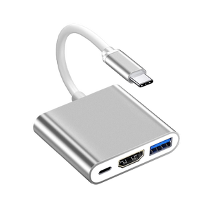适用于Type c拓展坞HDMI转换器USB多合网线接口华为MateBookX高清线pro笔记本电脑tpyec配件转接头充电数据线