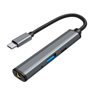 多功能Typec拓展坞USB3.0扩展器3.5mm耳机转接头typc充电接口tpc转换器多孔笔记本电脑平板手机OTG数据线配件