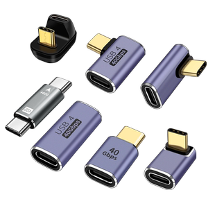 适用Type c公对母弯头转换器延长转接头视频数据线充电接口90度直角L型两头tpc任天堂游戏机switch底座NS配件