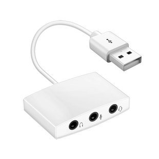 电脑USB接口一分三3.5mm耳机孔麦克风一体集成插头输出AUX手机耳机台式主机笔记本转接头线外置声卡7.1转换器