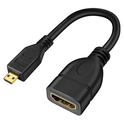 适用Micro HDMI转HDMI母头高清线转接头单反相机微单笔记本电脑投影仪连索尼树莓派尼康佳能摄像机转换器电视