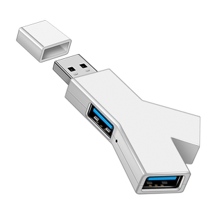 适用于USB分头转换器三个口3.0母头一出二扩展器1拖2接口转接头2.0拓展坞一拖三电脑笔记本1分二HUB数据线UBS