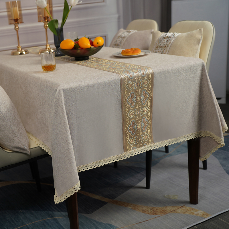 桌布轻奢高级感长方形北欧式简约高档桌垫氛围感西餐桌布茶几台布