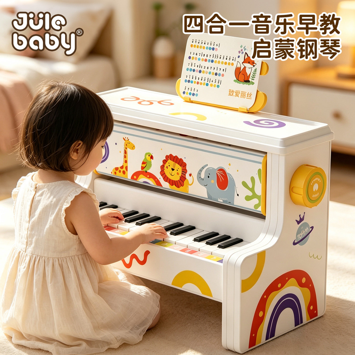 儿童玩具宝宝益智音乐电子琴1到3一岁以上女孩2婴儿6个月早教钓鱼