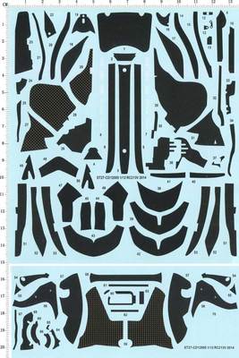 1/12 本田 RC213V 摩托模型碳纤维水贴纸 配田宫14130