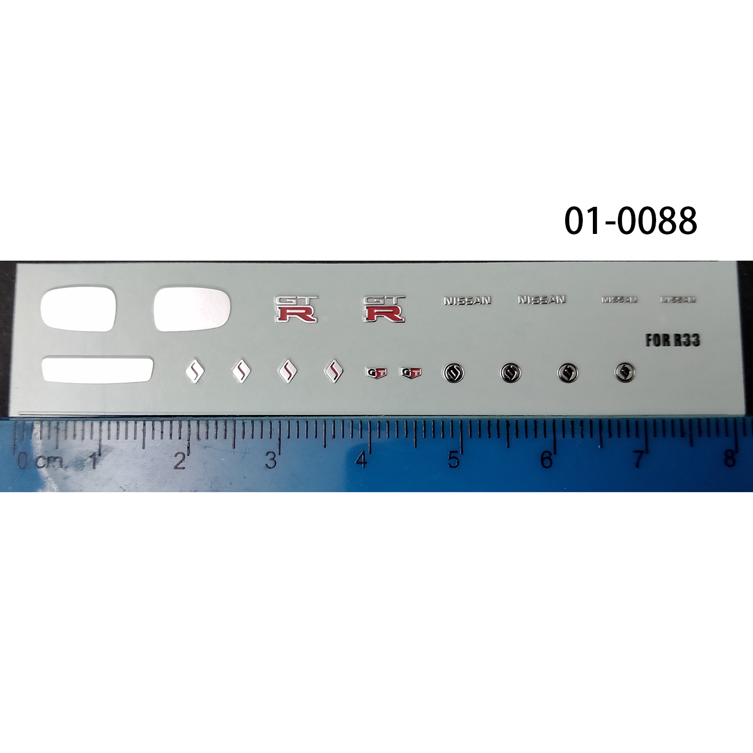 1:18 GT-R R33 车模型标志改装金属效果水贴纸  01-0088