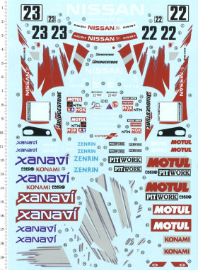 1/24 Xanavi R34 ngk 汽车模型拉花痛车水贴纸