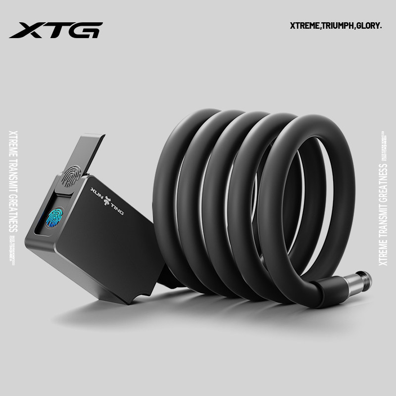 指纹锁智能蓝牙钢缆锁自行车锁山地车锁防盗锁便携式智能单车锁