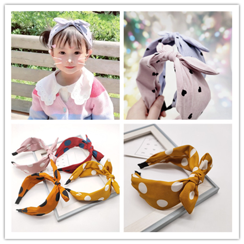 布艺公主风甜美饰品兔耳朵发箍