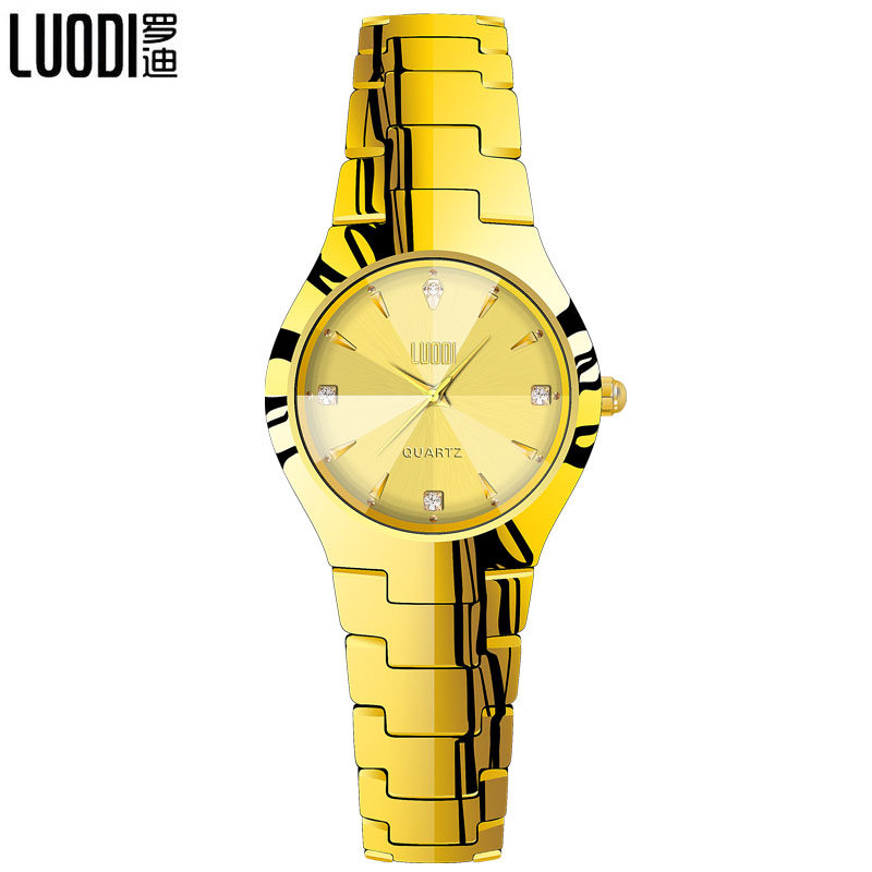 罗迪正品全自动机械表女款手表金色不掉色防水夜光轻奢小众高级女