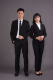 女士俩粒扣黑色西服套装 男西装 商务职业正装 现货供应别克4s店西装
