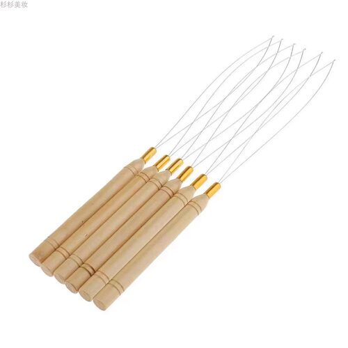 店长推荐 正品 接发木把串珠器 拉环穿珠器 假发用工具