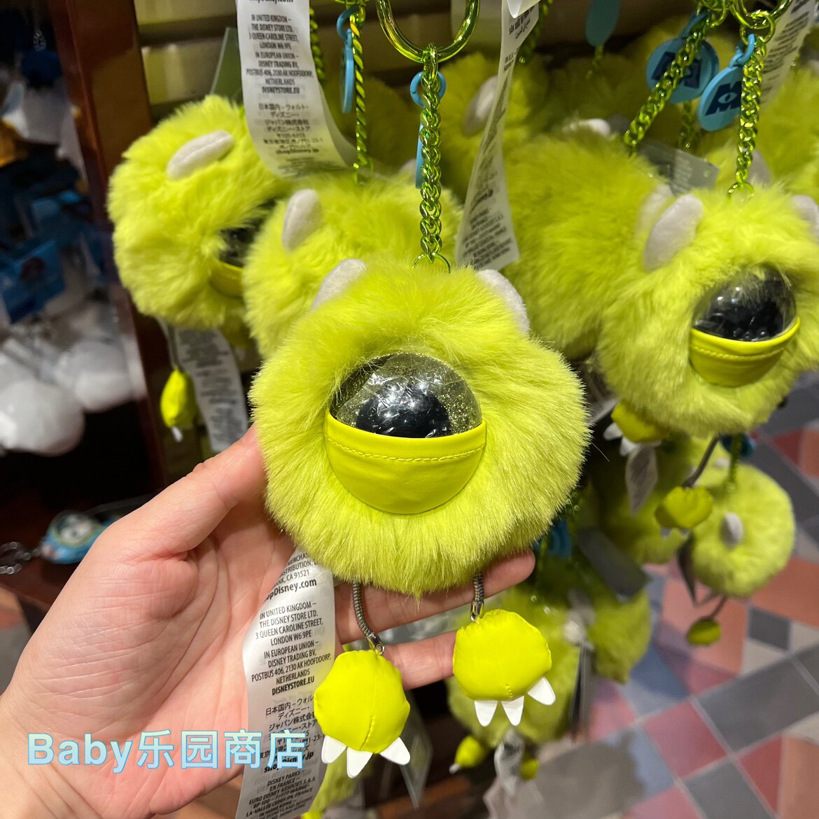 香港迪士尼怪兽大学大眼仔单眼仔大头造型毛绒挂件钥匙扣卡通包挂