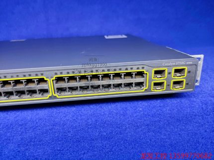 CISCO思科WS-C3750-48TS-S/E 48口百兆