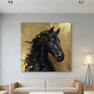 马到成功2026新款马年艺术新中式轻奢装饰画书房高级感玄关壁挂画