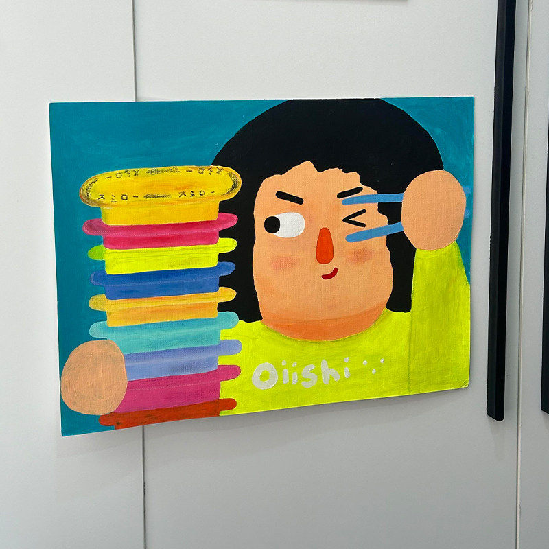 多巴胺抽象人物装饰画客厅小众艺术餐厅壁画卡通趣味卧室礼物挂画
