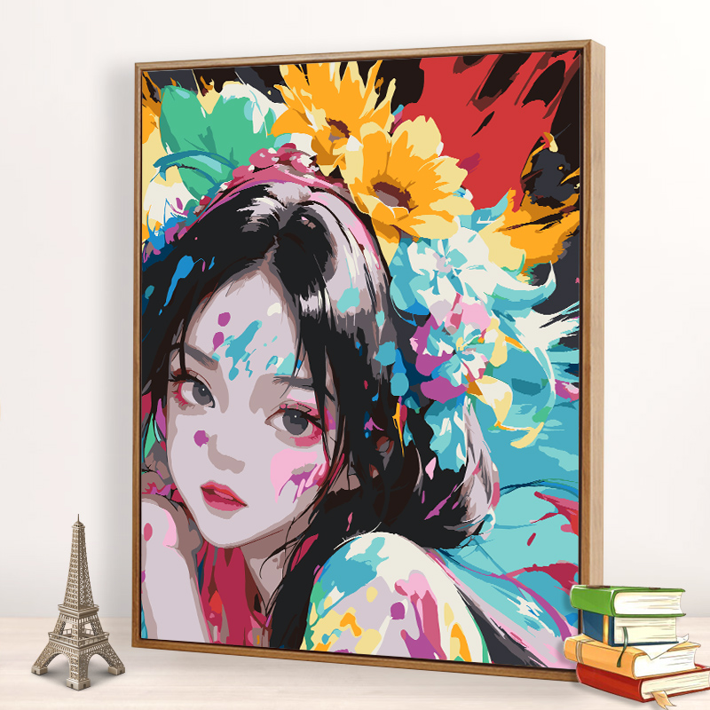 数字油画diy填充丙烯油彩画
