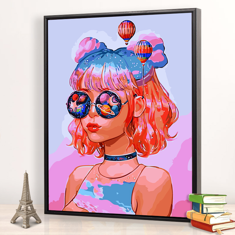 数字油画diy手工填色客厅卧室