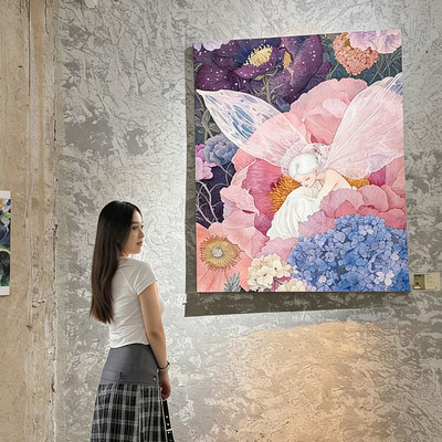 花仙子2026新款奶油风玄关