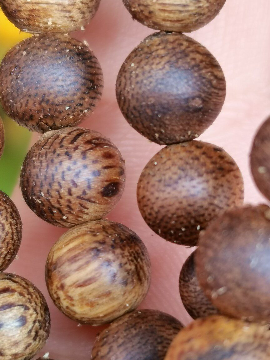 QINAN AGARWOOD 하이난 풀 오일 순수 천연 108 비즈 남성용 및 여성용 팔찌